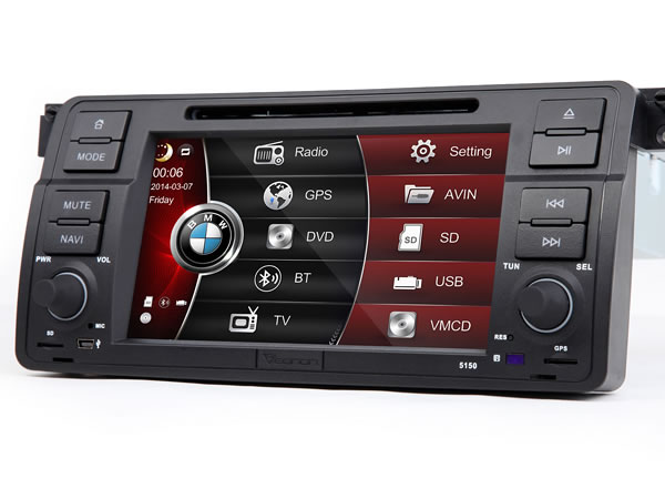 BMW E46 7″ Digital Touch Screen Multimedia Car DVD GPS (Upgraded to D5150V)