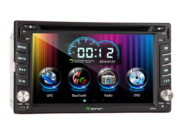 6.2 Inch Digital Touch Screen Steering Wheel Control 2 Din Car DVD Player + GPS (Upgraded to Android Unit G2110F)       