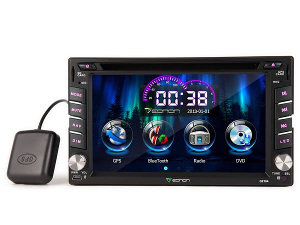 6.2 Inch Digital Touch Screen Steering Wheel Control 2 Din Car DVD Player + GPS (Upgraded to Android Unit G2110F)       