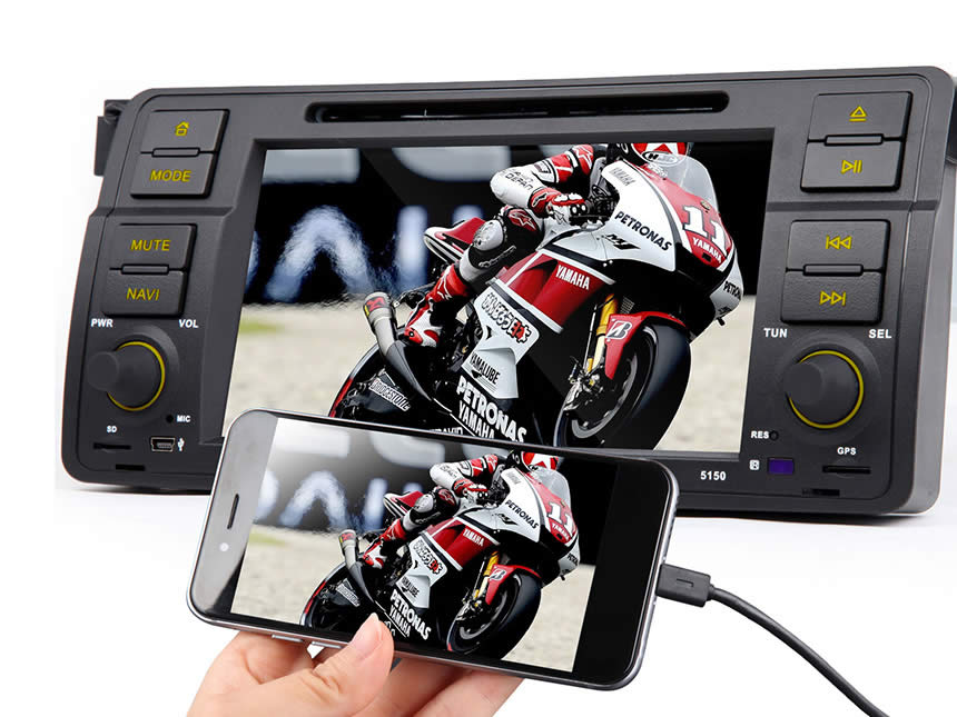 BMW E46 Android 4.4.4 Quad-Core 7″ Multimedia Car DVD GPS with Mutual Control EasyConnected