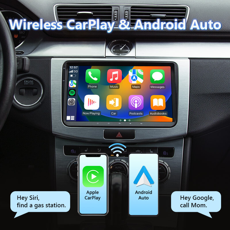 Eonon VW/SEAT/Skoda Android 13 Wireless Apple CarPlay & Android Auto Car Radio with 2GB RAM 32GB ROM & 9 Inch IPS Touch Screen